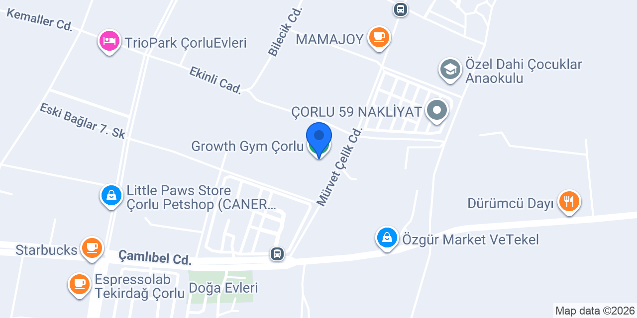 Growth Gym Çorlu konumu