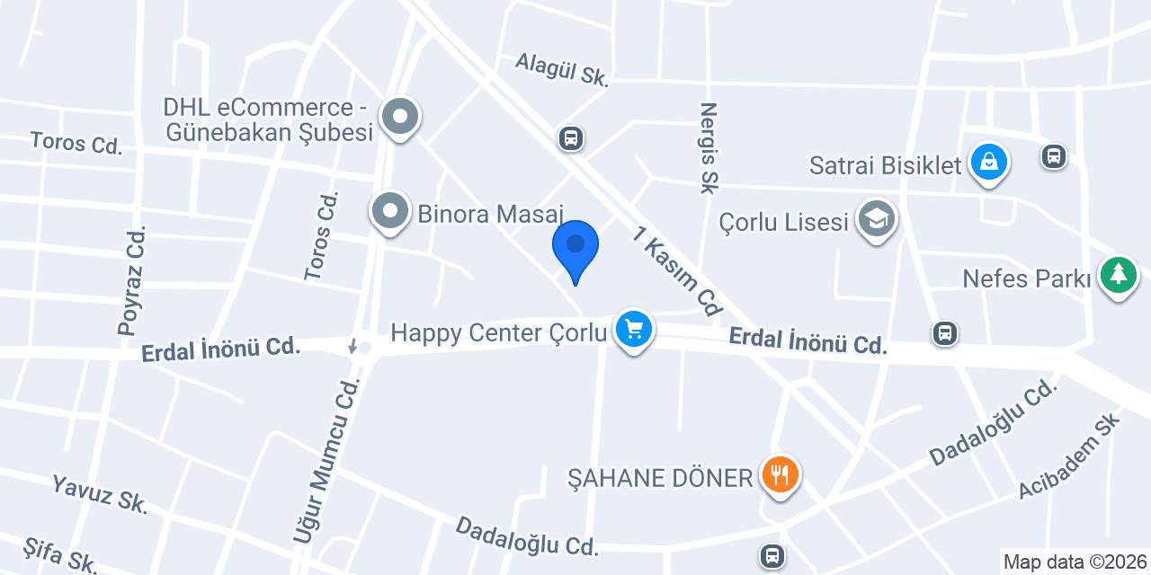 MİSPAK SU ÇORLU konumu