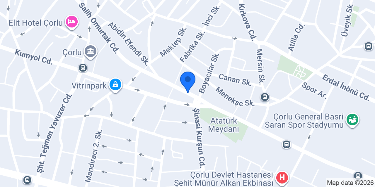 Lazer Optik Çorlu konumu