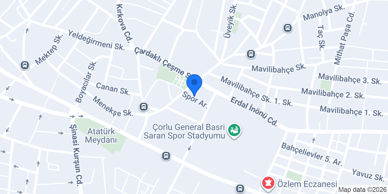 Özel Çorlu Sürücü Kursu konumu