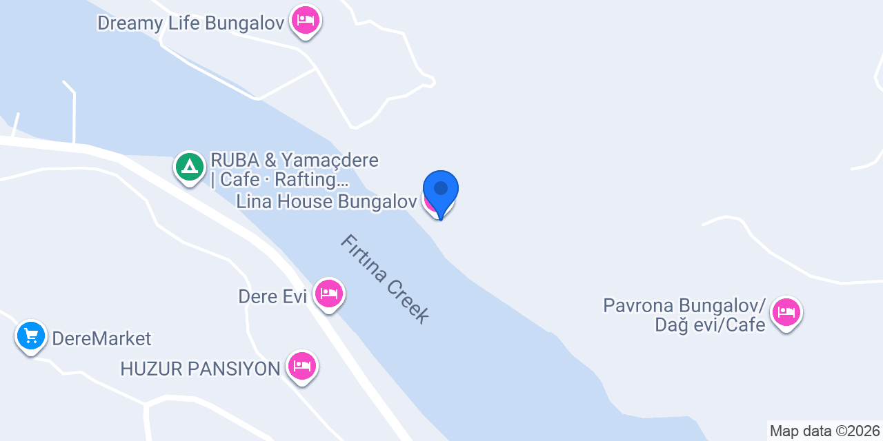 Lina House Bungalov konumu