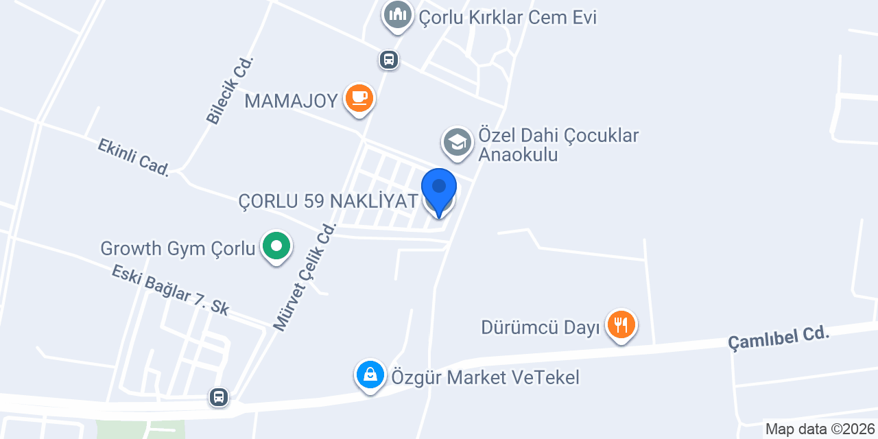 ÇORLU 59 NAKLİYAT konumu
