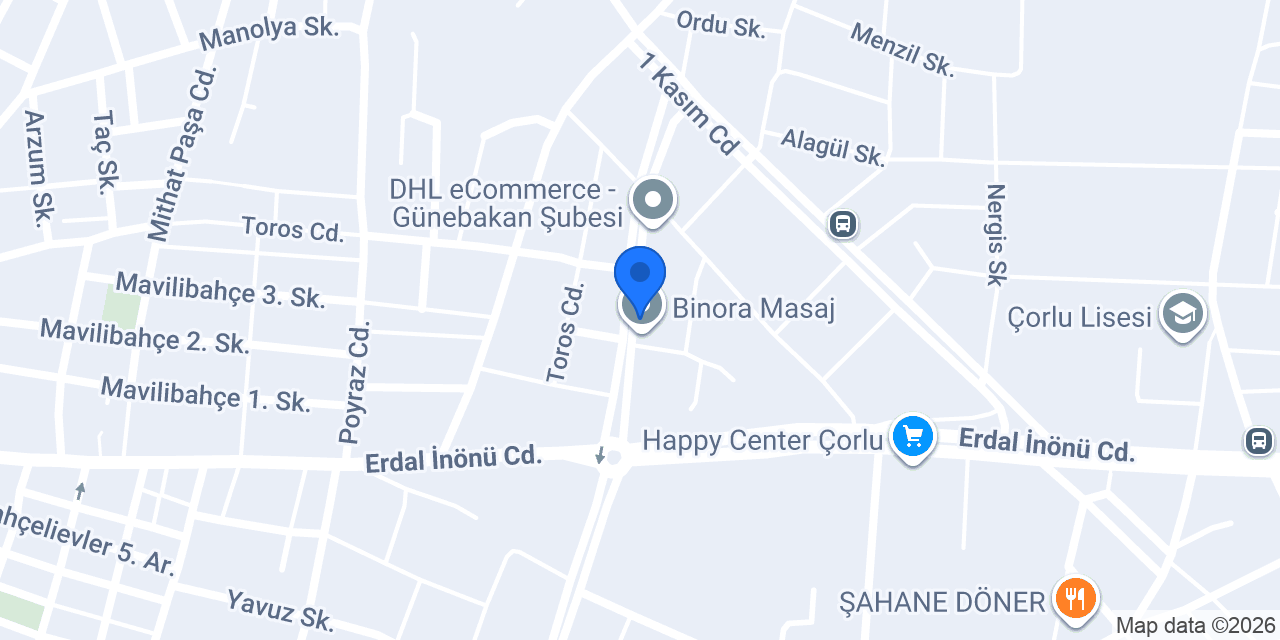 Zoe Masaj Çorlu konumu