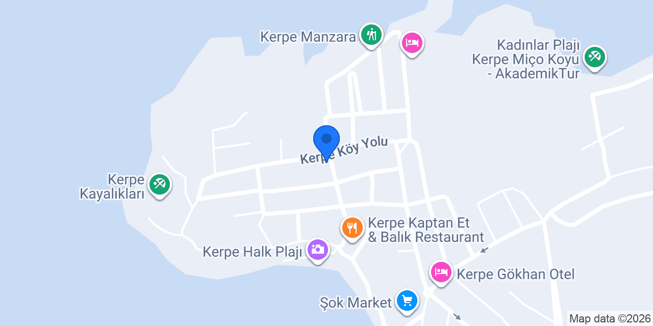 KERPE OTOPARK konumu