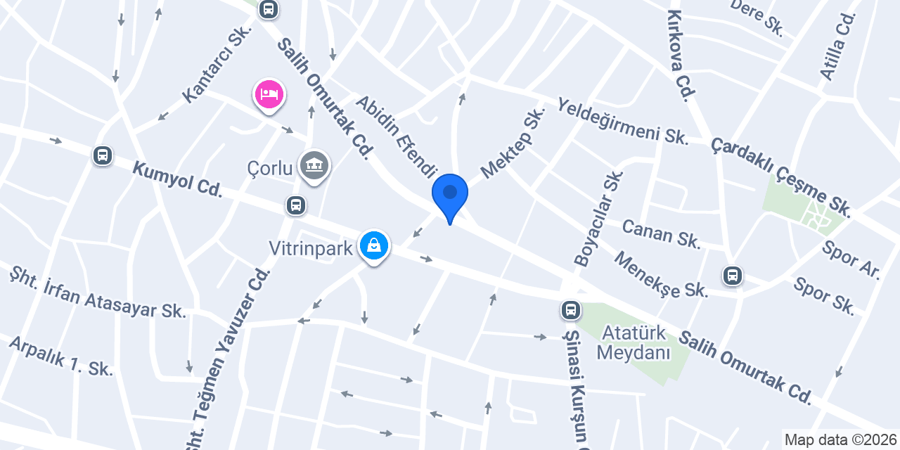 Çorlu Kaan Sürücü Kursu konumu