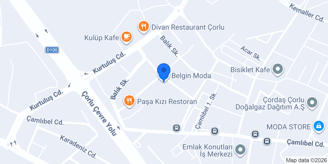 Belgin Moda konumu