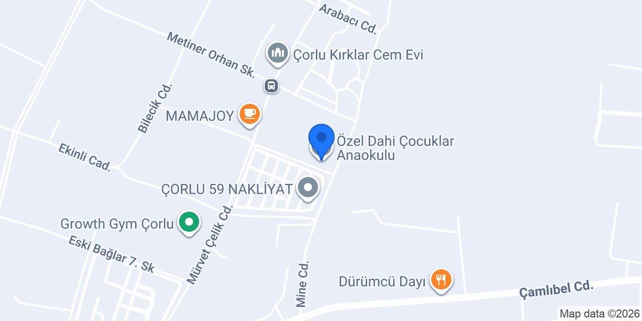Özel Dahi Çocuklar Anaokulu konumu