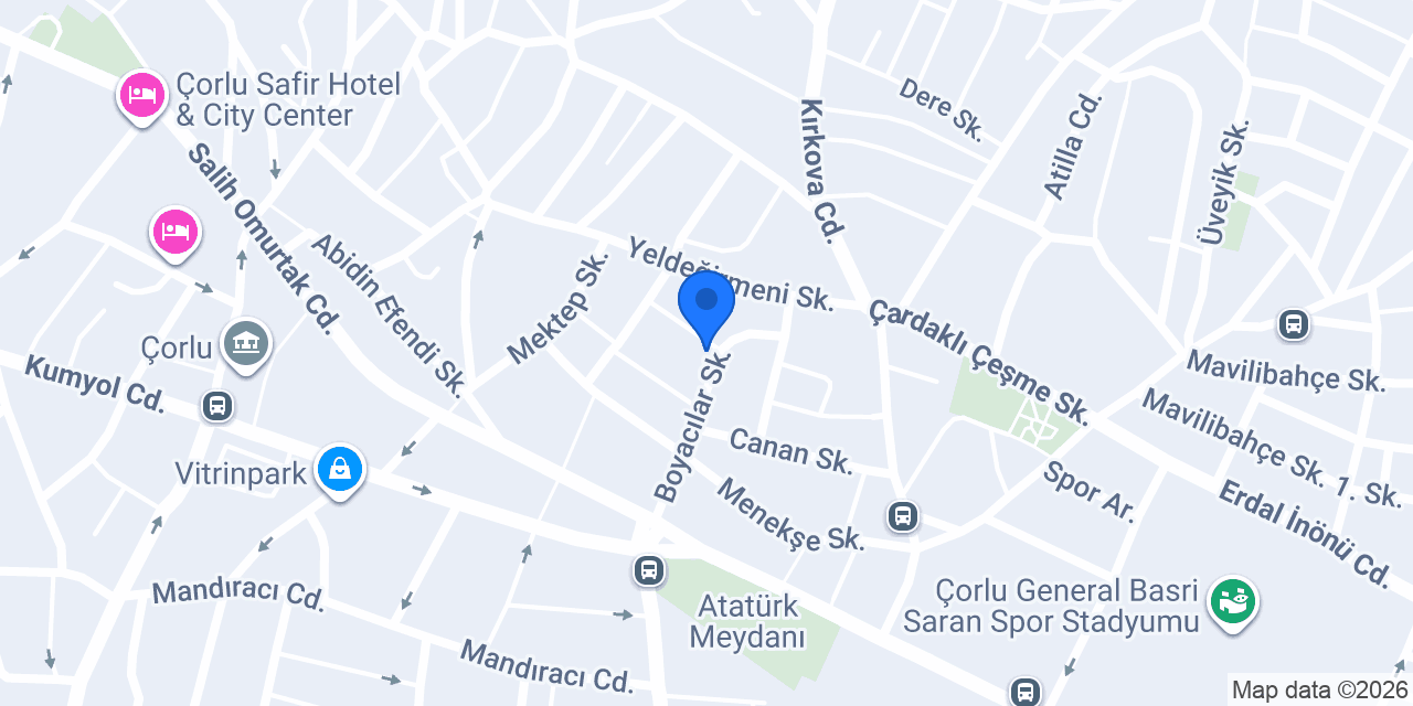 Çorlu Tesisatçı | Gürkan Sıhhi Tesisat konumu