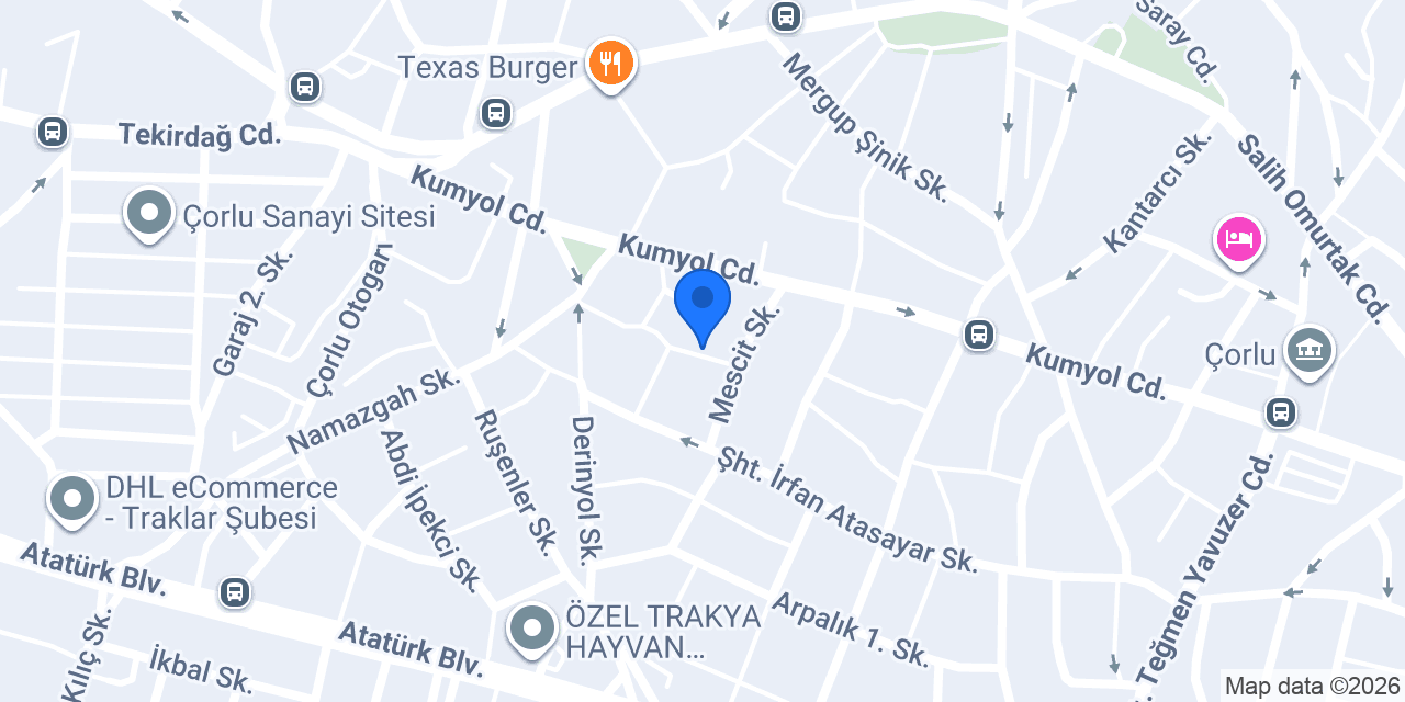 Avukat Haşim Korkmaz Çorlu konumu