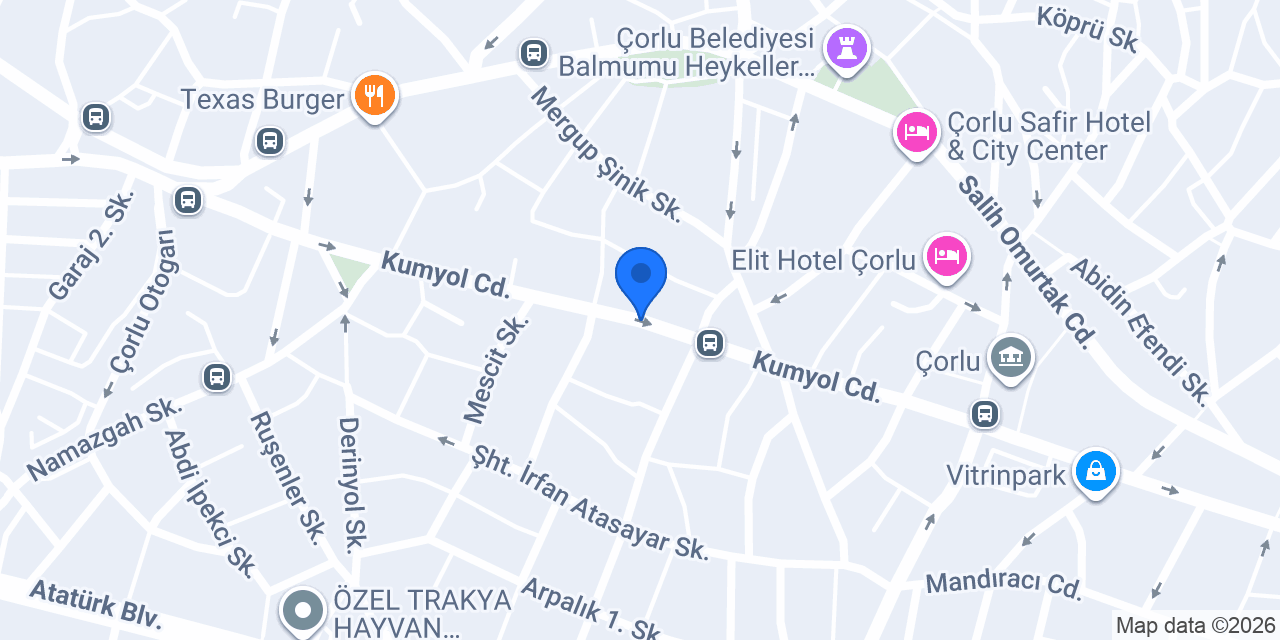 Çorlu Taksi Ahmet konumu