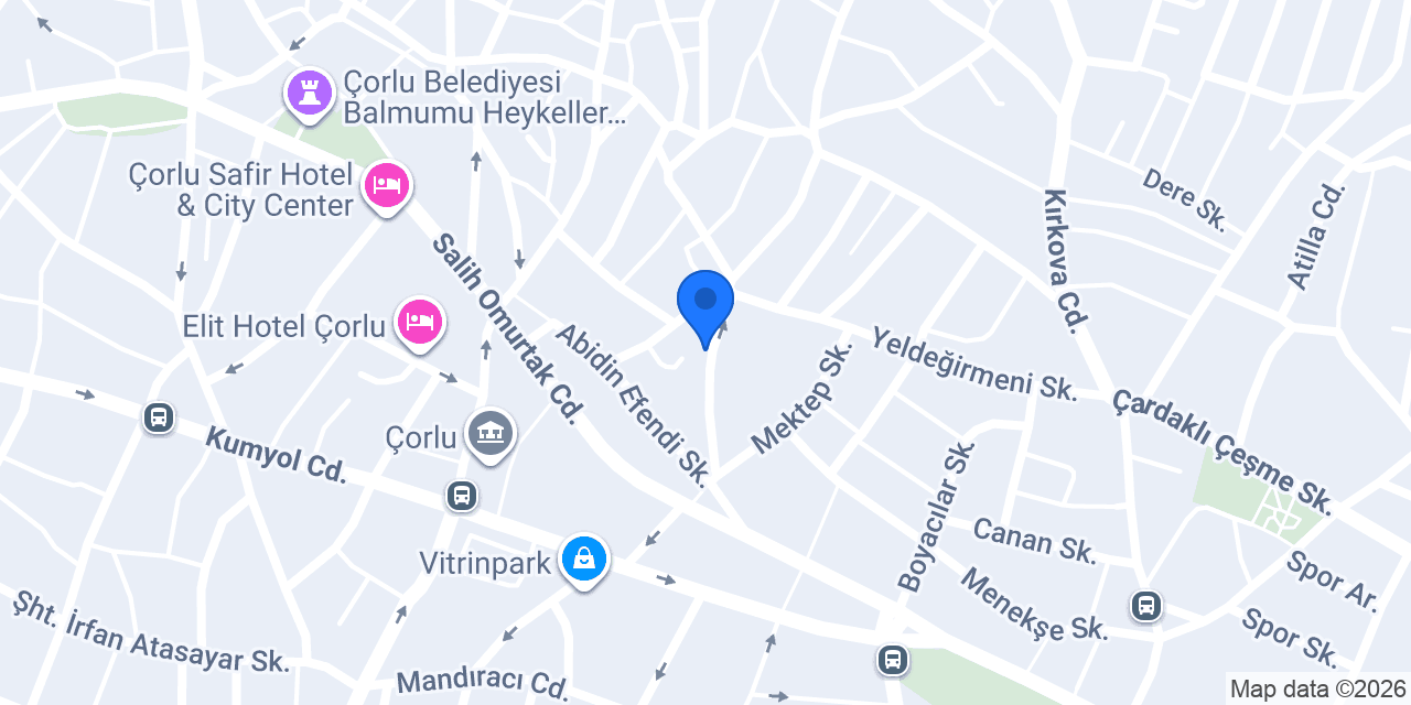 Çorlu Jüpiter Kitap Kafe konumu