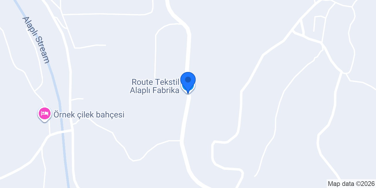 Route Tekstil Alaplı Fabrika konumu