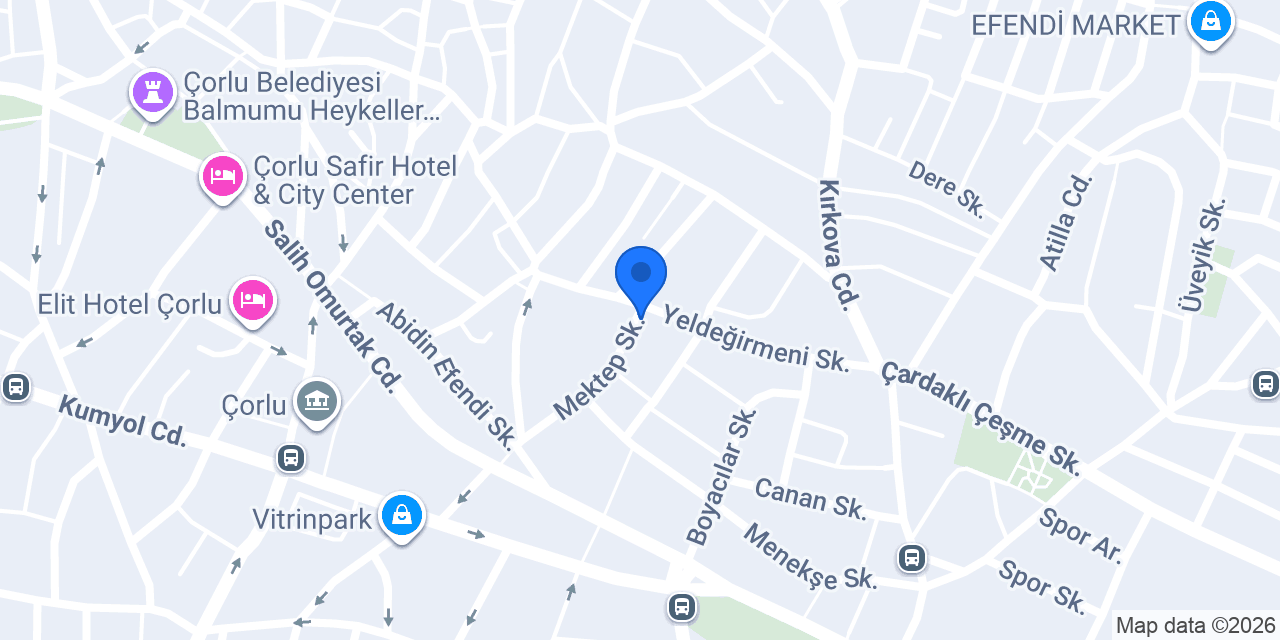 Çorlu Sedat Tesisat konumu