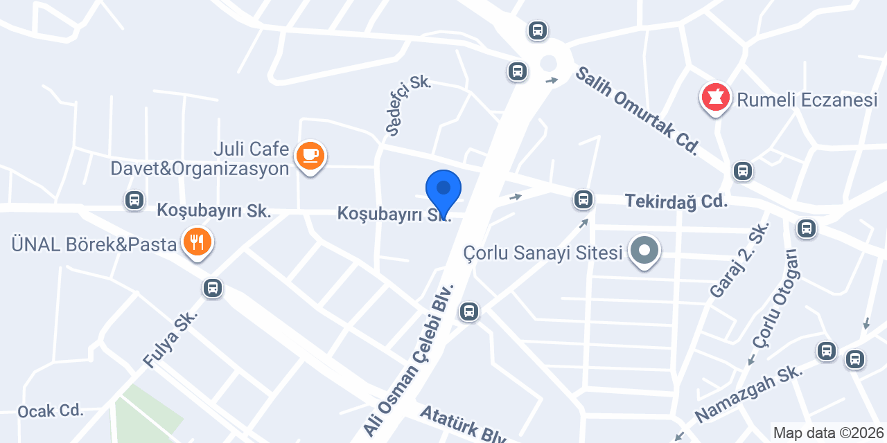 Nimeçatı Çorlu Şube konumu