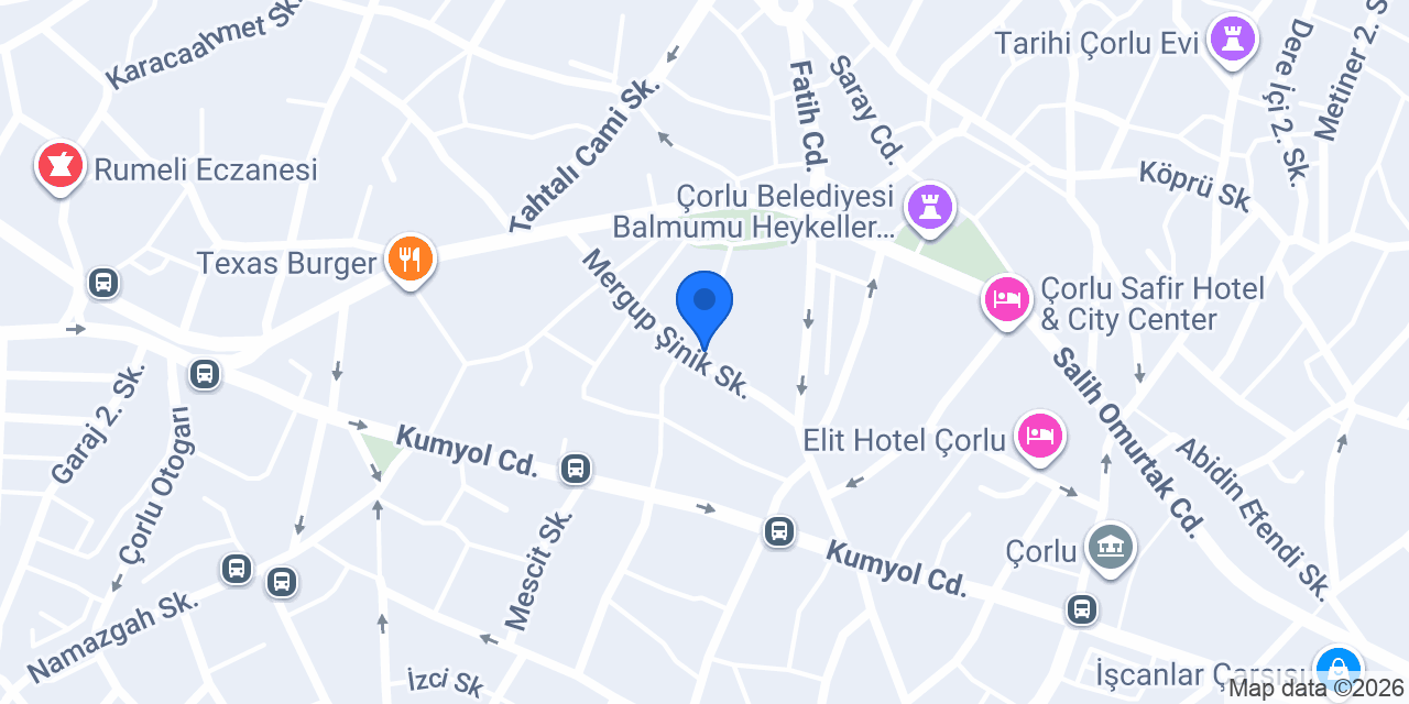 Çorlu Temel Hotel konumu