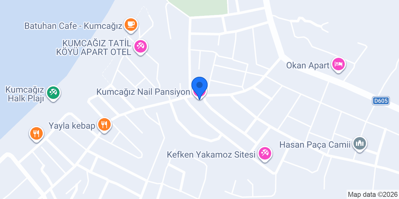 Kumcağız Nail Pansiyon konumu