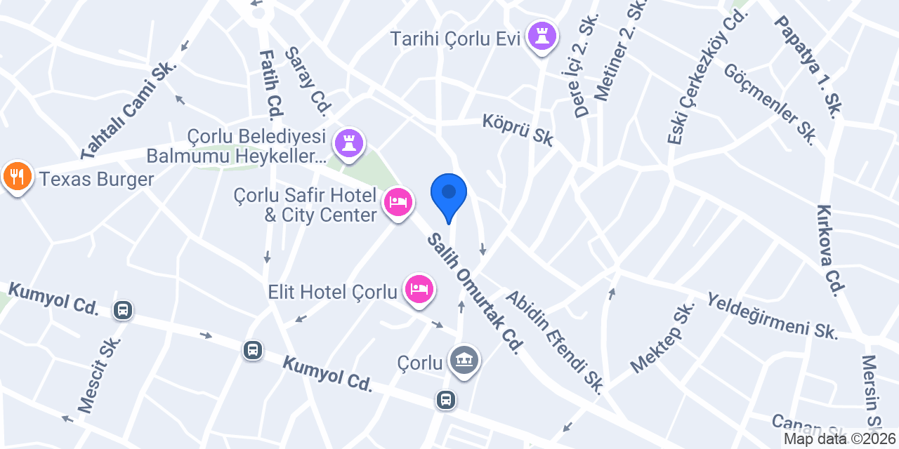 Yapı Kredi - Çorlu Şubesi konumu