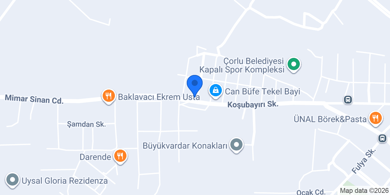 Çorlu Sindirella Düğün Salonu konumu