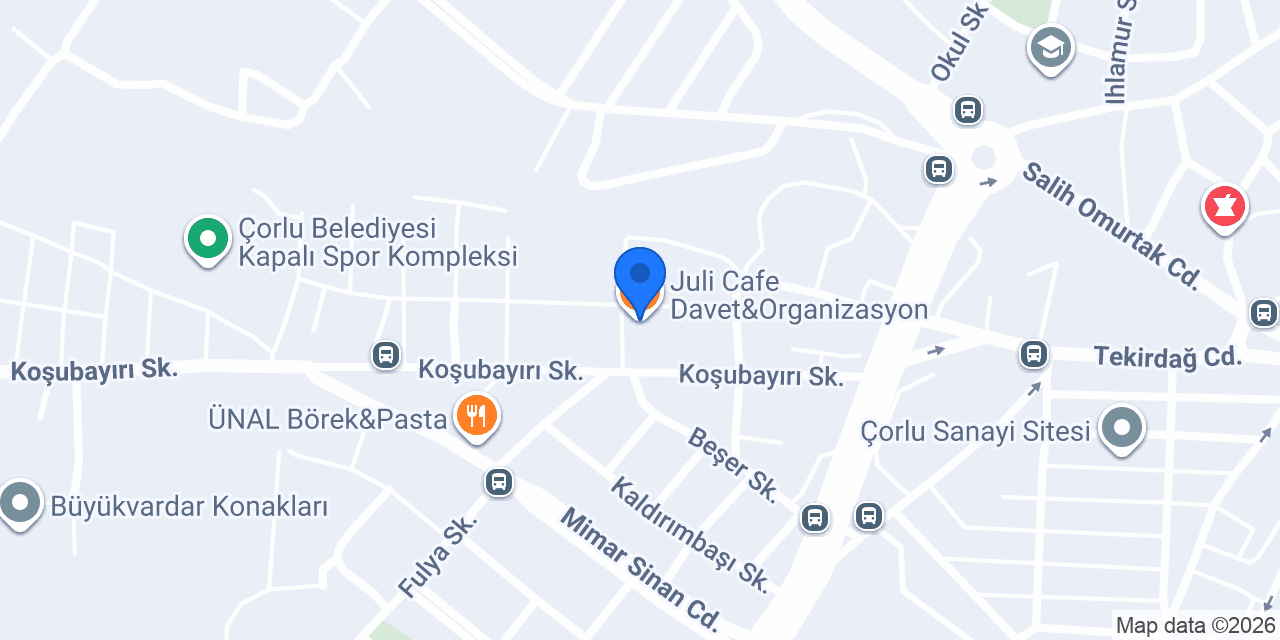 Juli Cafe Davet&Organizasyon konumu