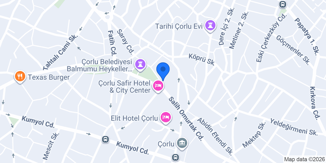 TEB Çorlu Çarşı Şubesi konumu