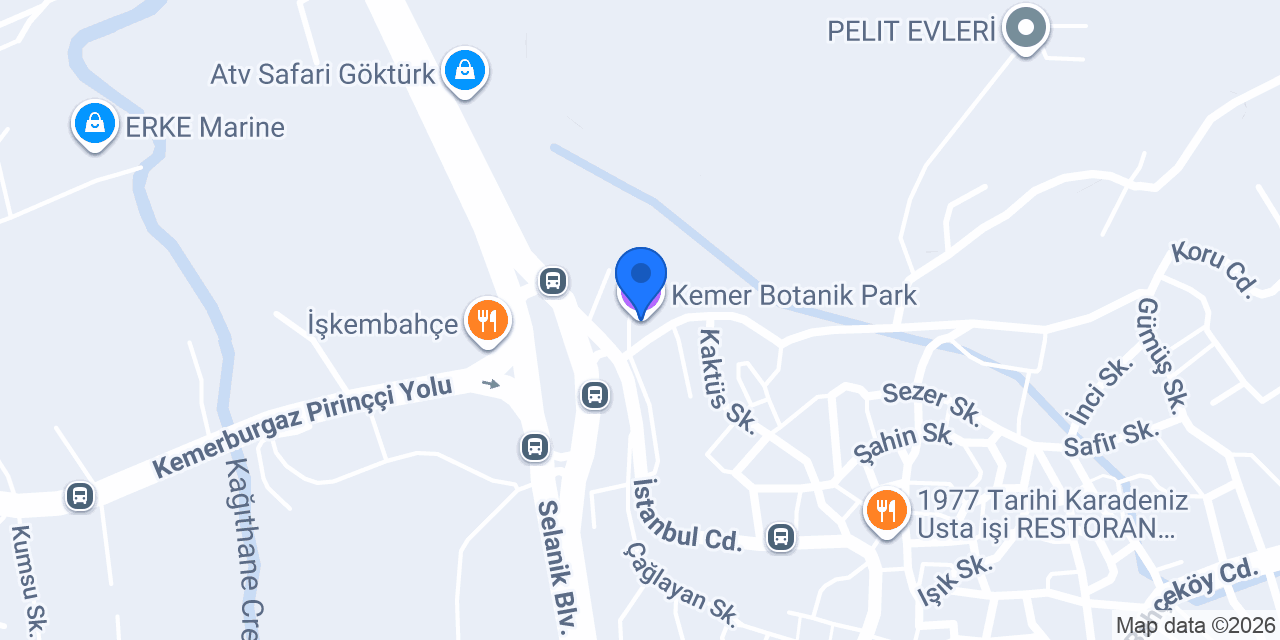 Kemer Botanik Park konumu