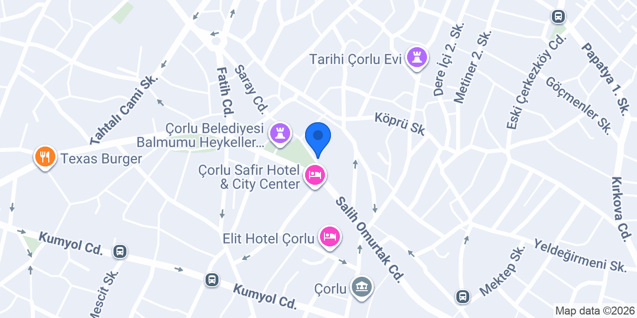 Halkbank Çorlu Çarşı Şubesi konumu