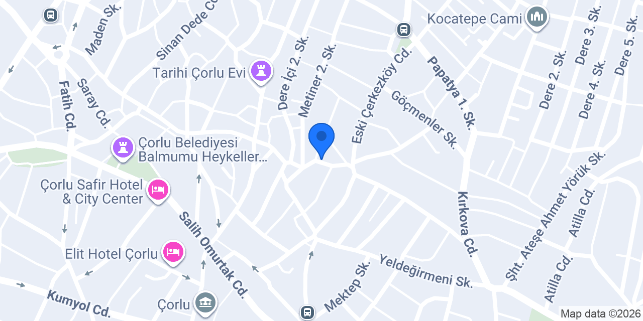 Çorluda Taksi konumu