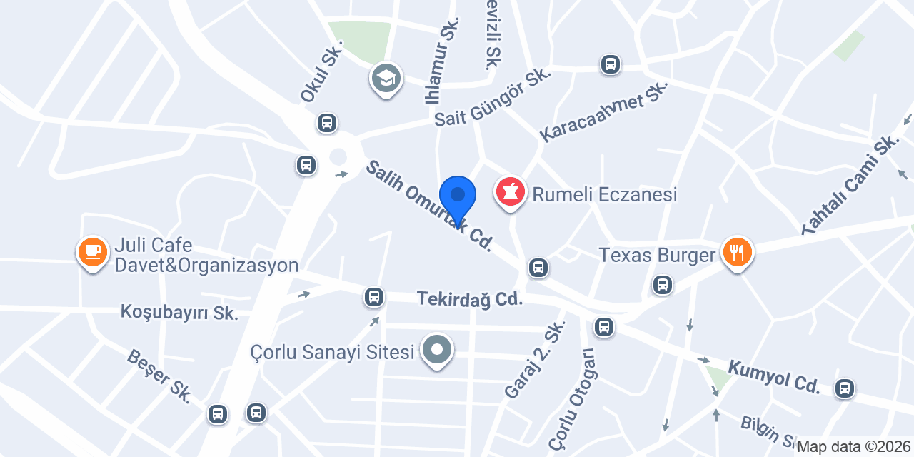 Çorlu Rulman Hırdavat konumu