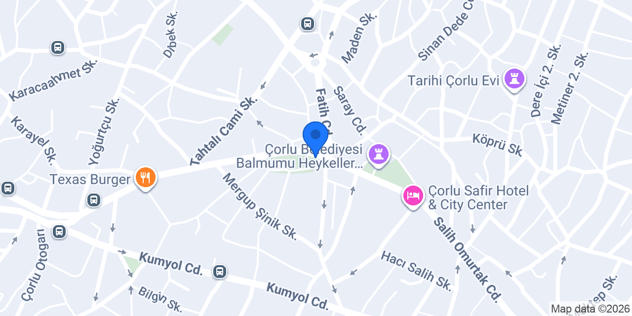 Çorlu Yıldız Tur konumu