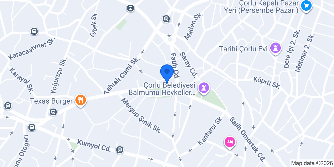 Çorlu Dem Hotel konumu