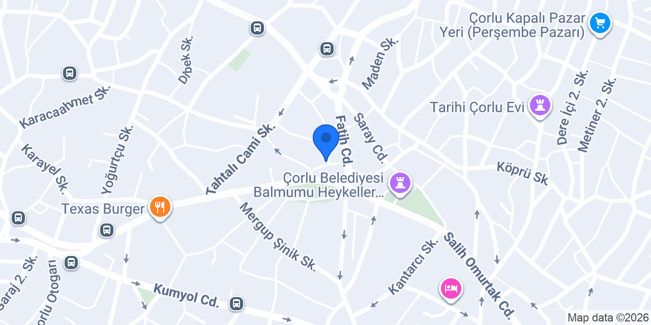 İnan Pansiyon Çorlu konumu