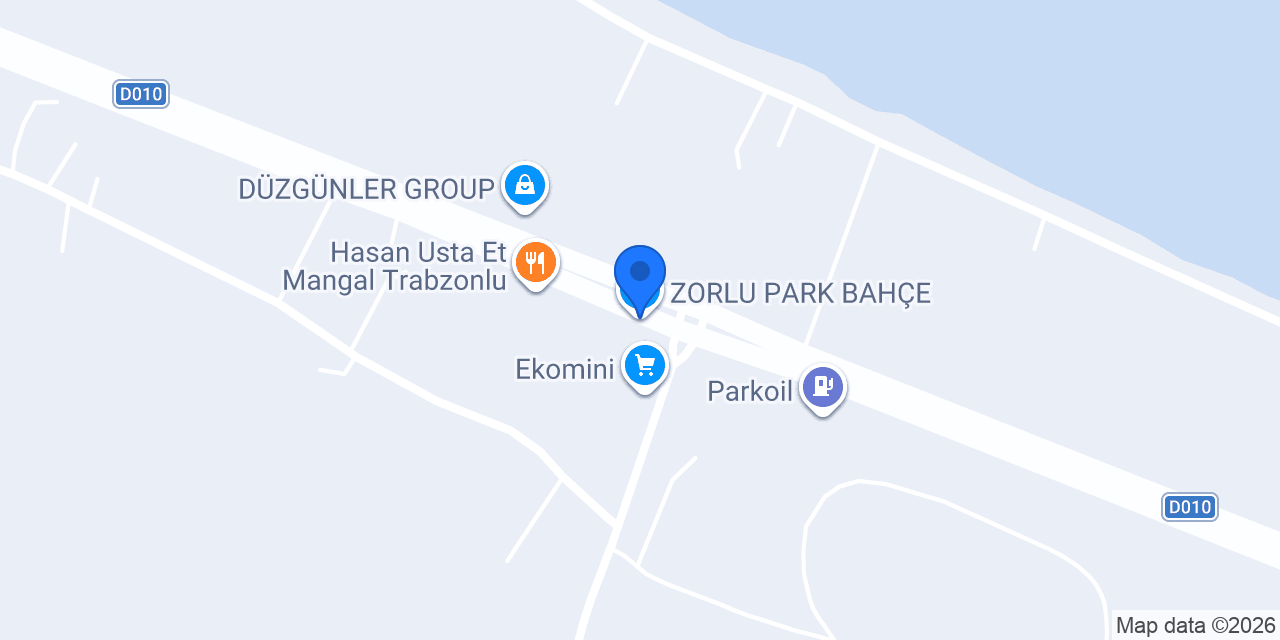 ZORLU PARK BAHÇE konumu