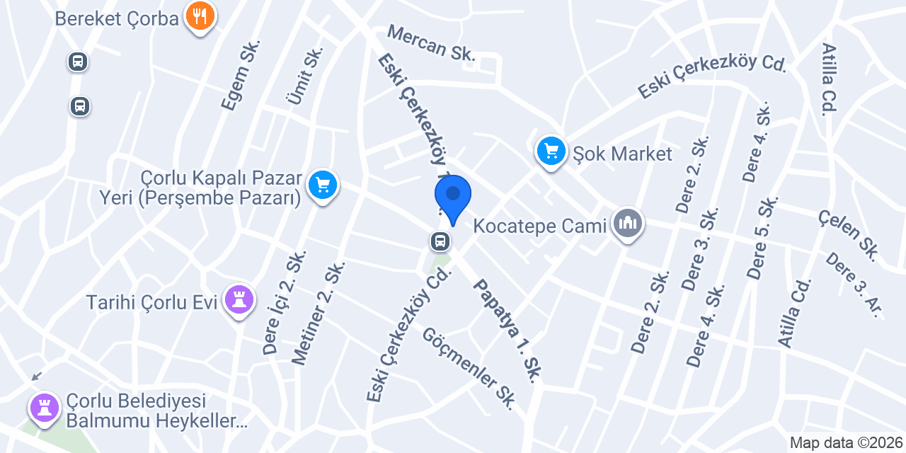 Çorlu Çatı Tamiri konumu