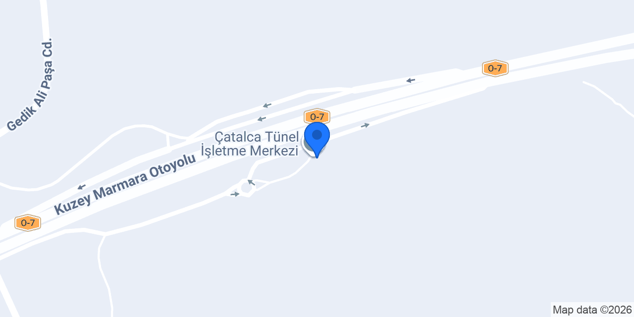 Çatalca Tünel İşletme Merkezi konumu