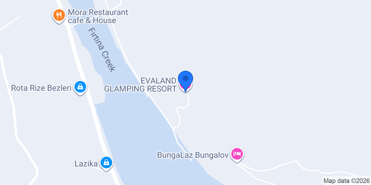 EVALAND GLAMPING RESORT konumu