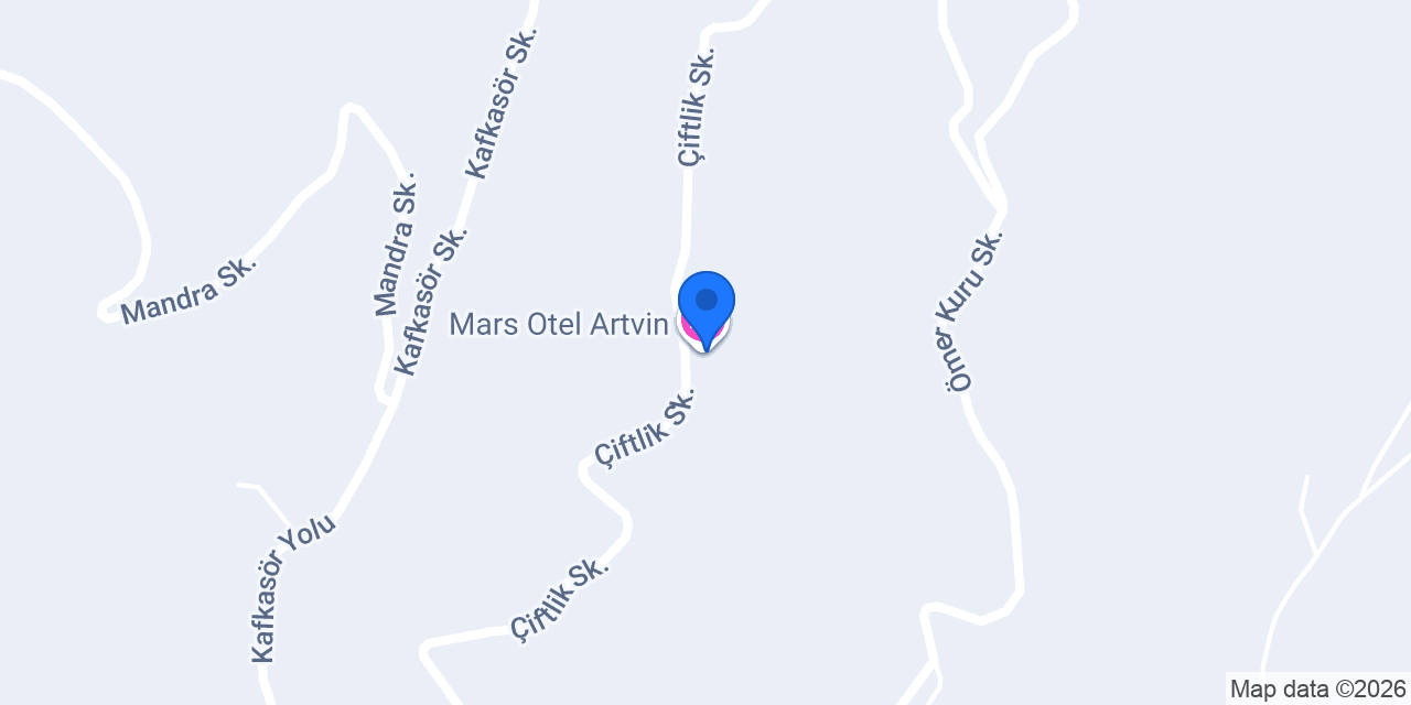 Mars Otel Artvin konumu