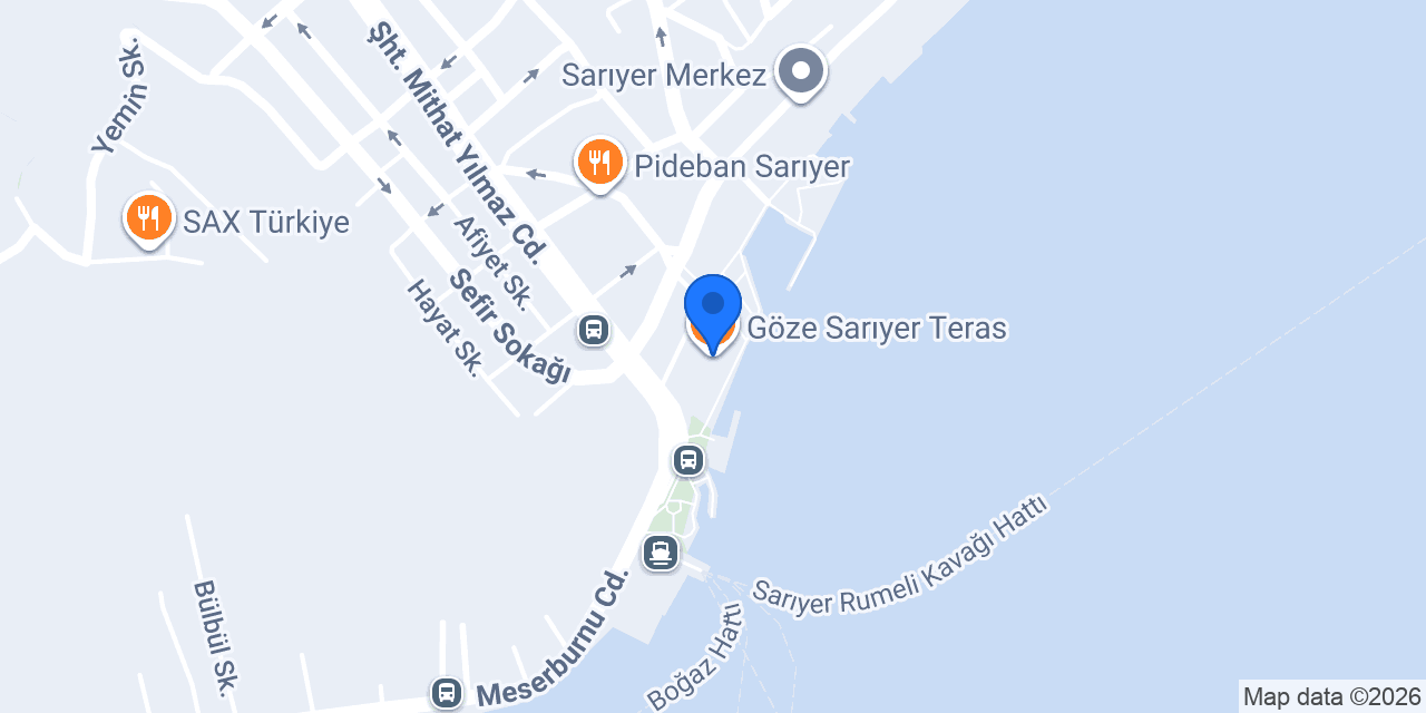 Göze Sarıyer Teras konumu