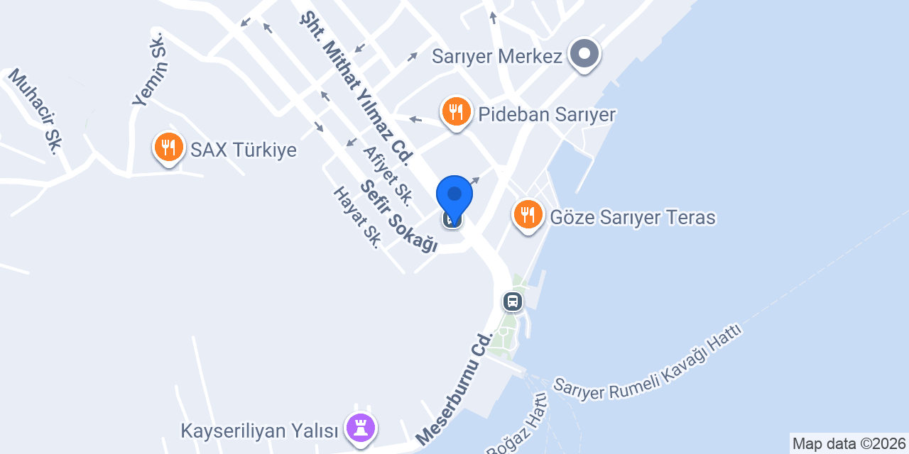VakıfBank Sarıyer Şubesi konumu