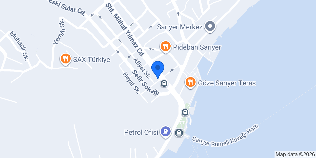 Sarıyer börek ve pide salonu konumu