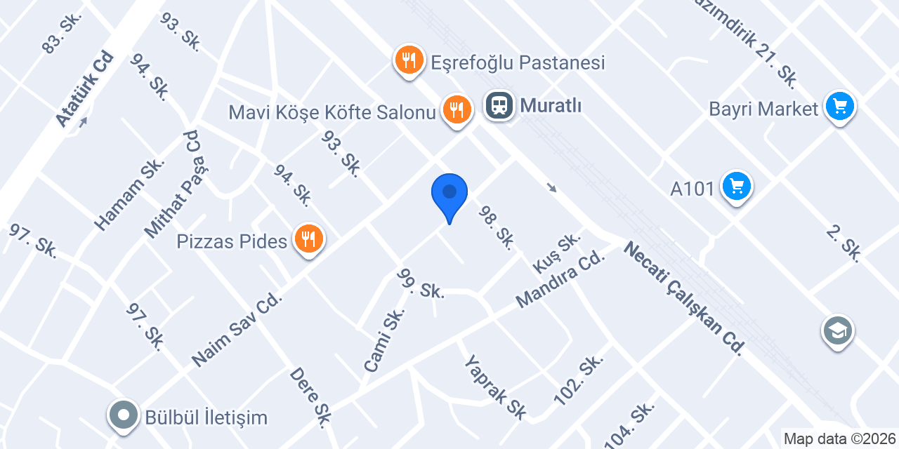 Muratlı Müftülüğü konumu