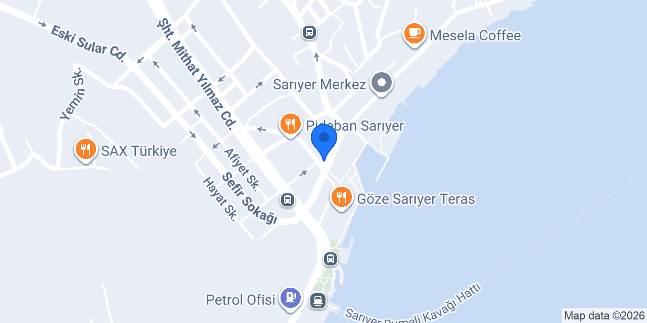 QNB Sarıyer Şubesi konumu