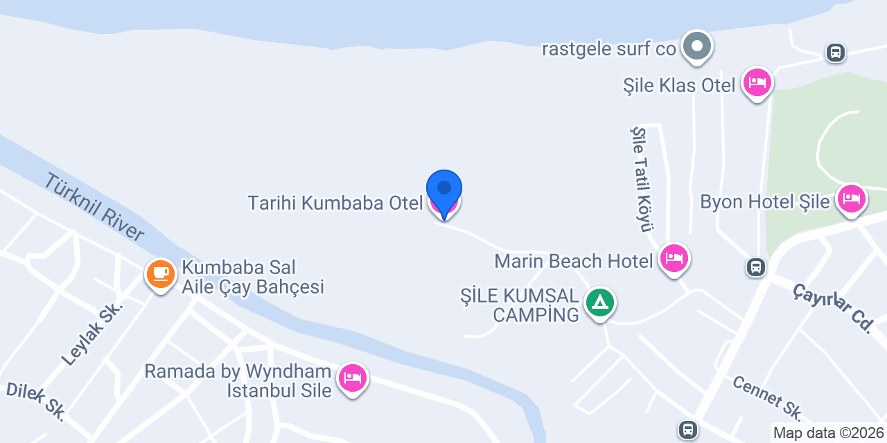 Tarihi Kumbaba Otel konumu