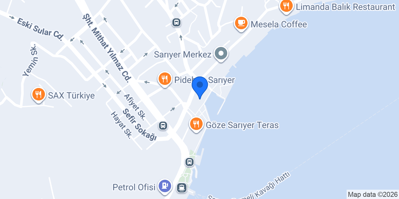 Aquarius Balık Sarıyer konumu