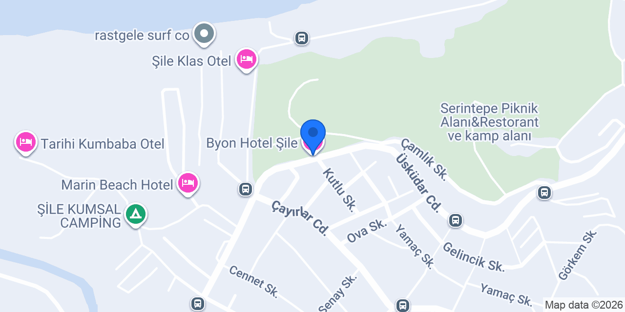 Byon Hotel Şile konumu