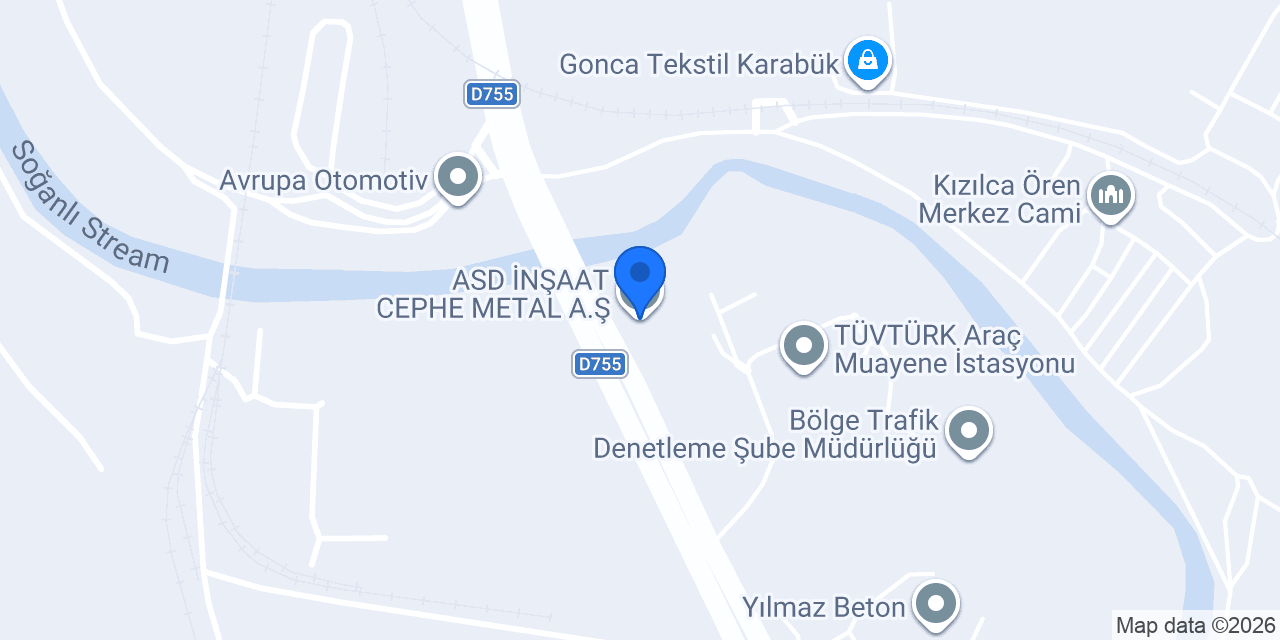 ASD İNŞAAT CEPHE METAL A.Ş. konumu