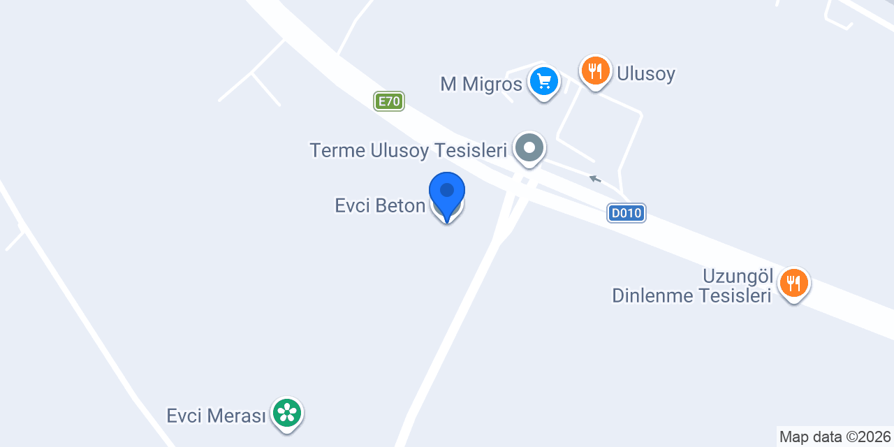 Evci Beton konumu