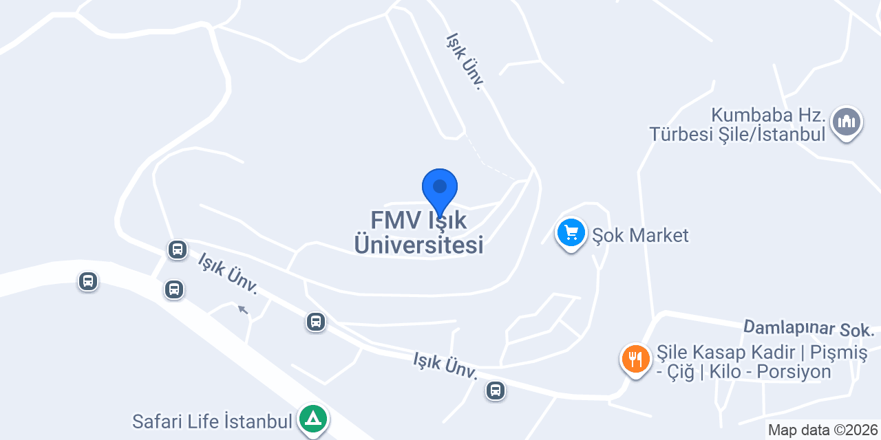 Işık Üniversitesi Kütüphanesi konumu