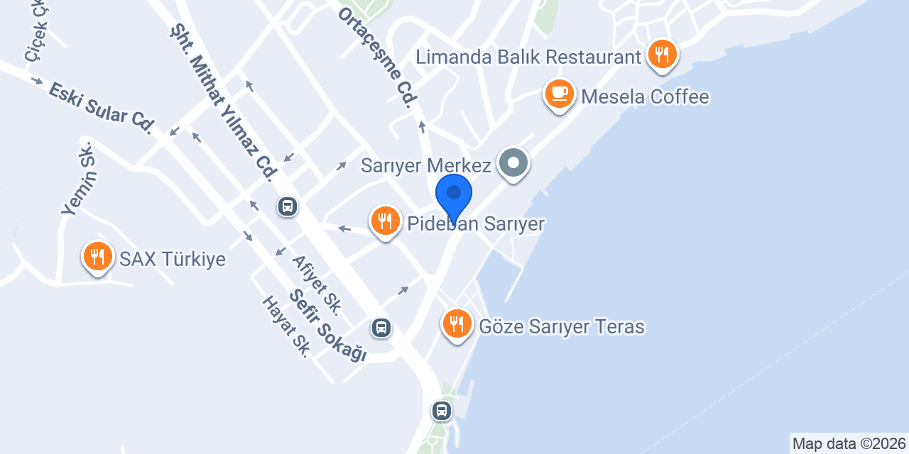 Göze Sarıyer Pastanesi konumu