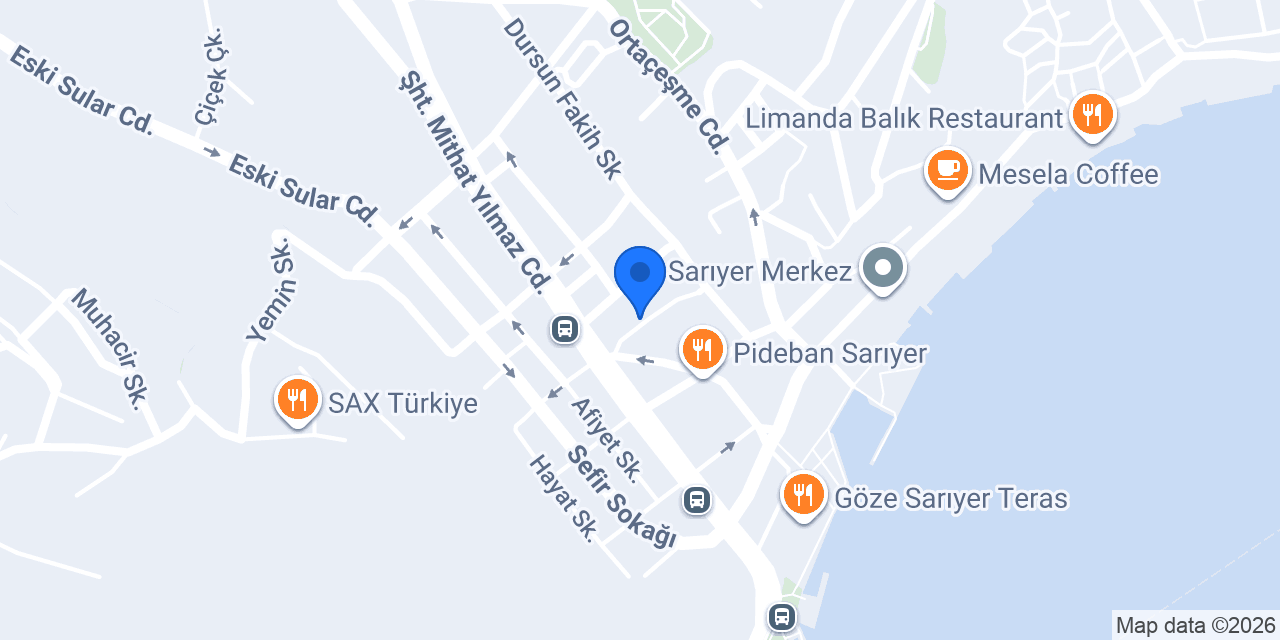 Sarıyer Sürücü Kursu konumu