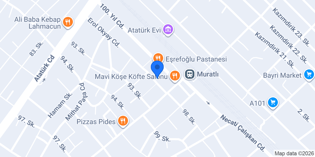DenizBank Muratlı Şubesi konumu
